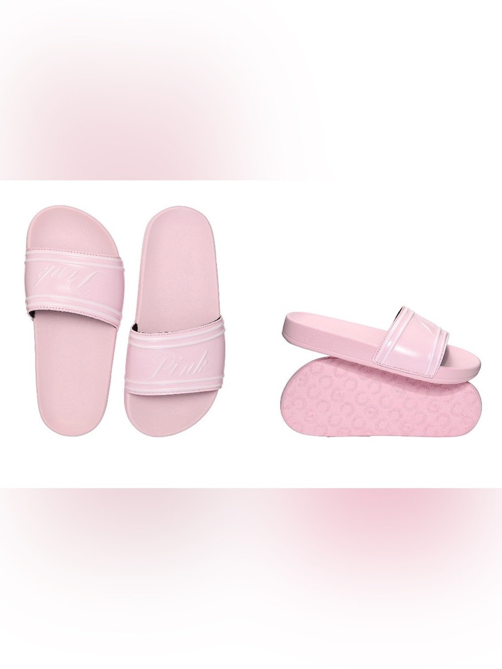 VS PINK Slides in Pink Tulip Size 8 NWT